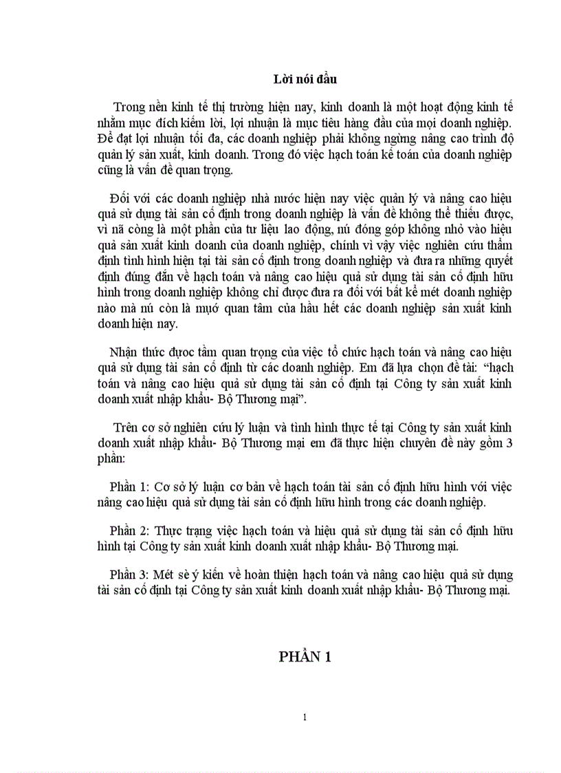 image for page Hạch toán và nâng cao hiệu quả sử dụng tài sản cố định tại Công ty sản xuất kinh doanh xuất nhập khẩu- Bộ Thương mại