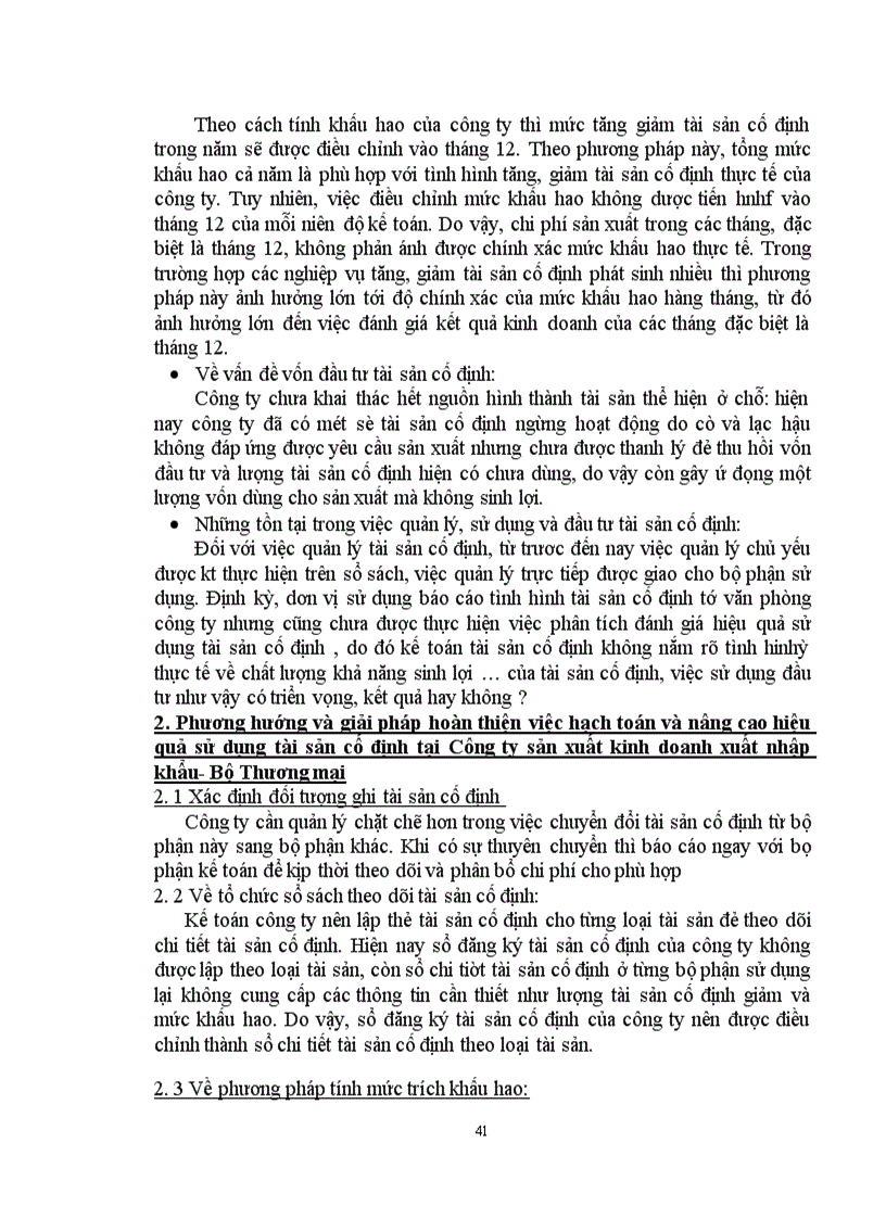 image for page Hạch toán và nâng cao hiệu quả sử dụng tài sản cố định tại Công ty sản xuất kinh doanh xuất nhập khẩu- Bộ Thương mại