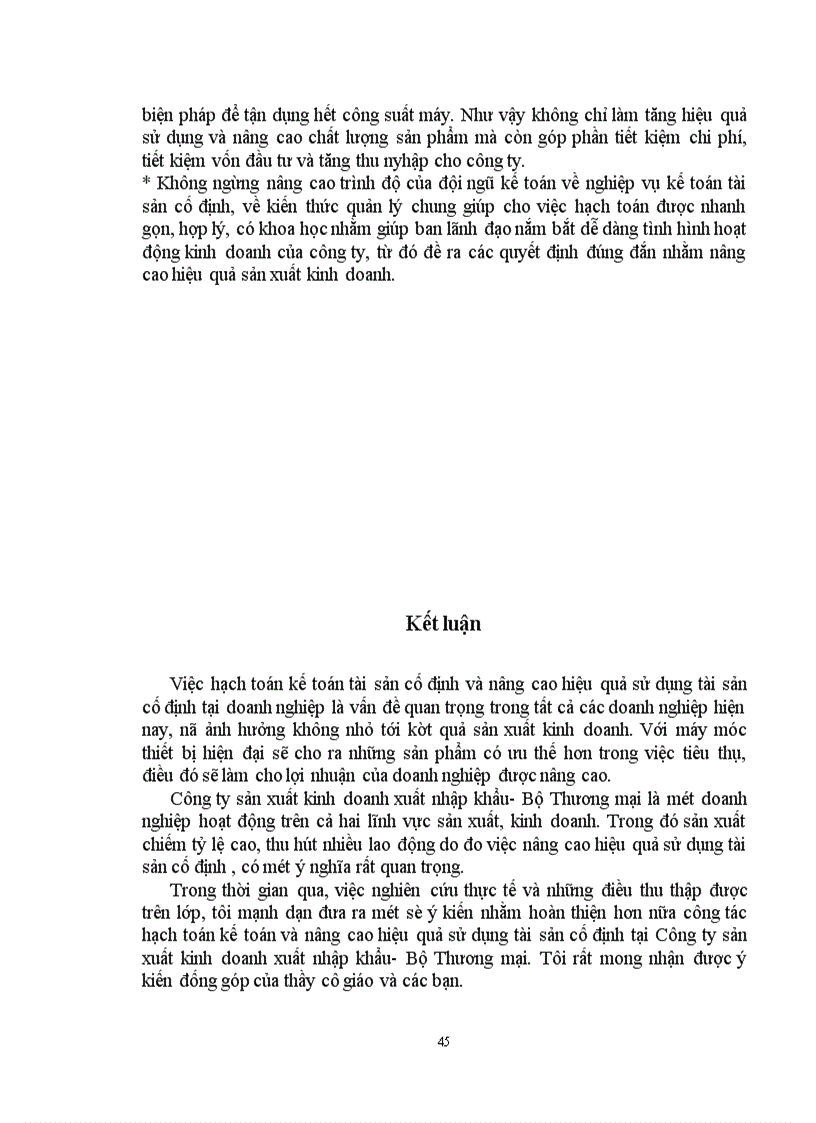 image for page Hạch toán và nâng cao hiệu quả sử dụng tài sản cố định tại Công ty sản xuất kinh doanh xuất nhập khẩu- Bộ Thương mại