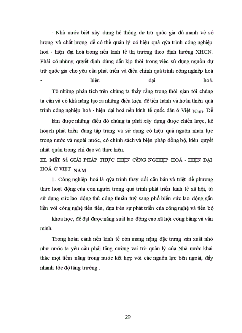 image for page Phương hướng và giải pháp để tiến hành công nghiệp hoá - hiện đại hoá