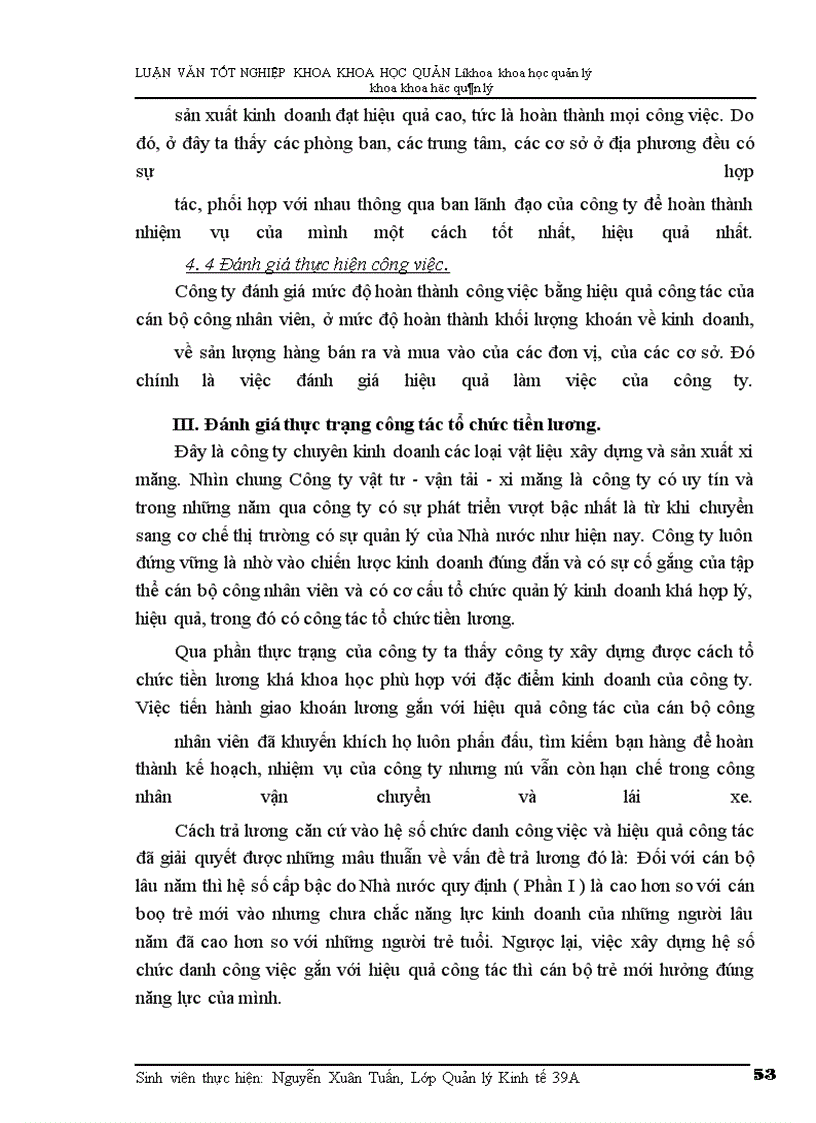 image for page Hoàn thiện công tác tổ chức tiền lương ở Công ty Vật tư - Vận tải - Xi măng