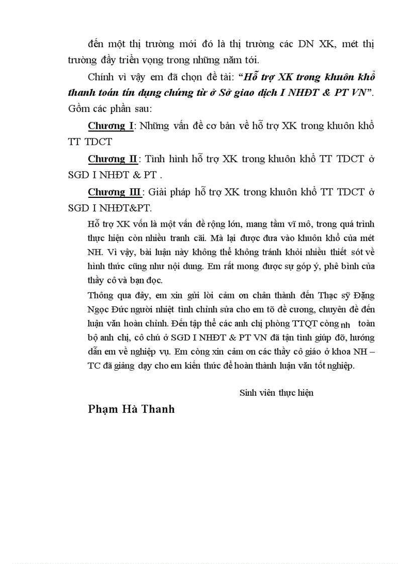 image for page Hỗ trợ XK trong khuôn khổ thanh toán tín dụng chứng từ ở Sở giao dịch I NHĐT&PT VN