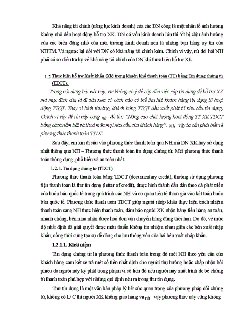 image for page Hỗ trợ XK trong khuôn khổ thanh toán tín dụng chứng từ ở Sở giao dịch I NHĐT&PT VN