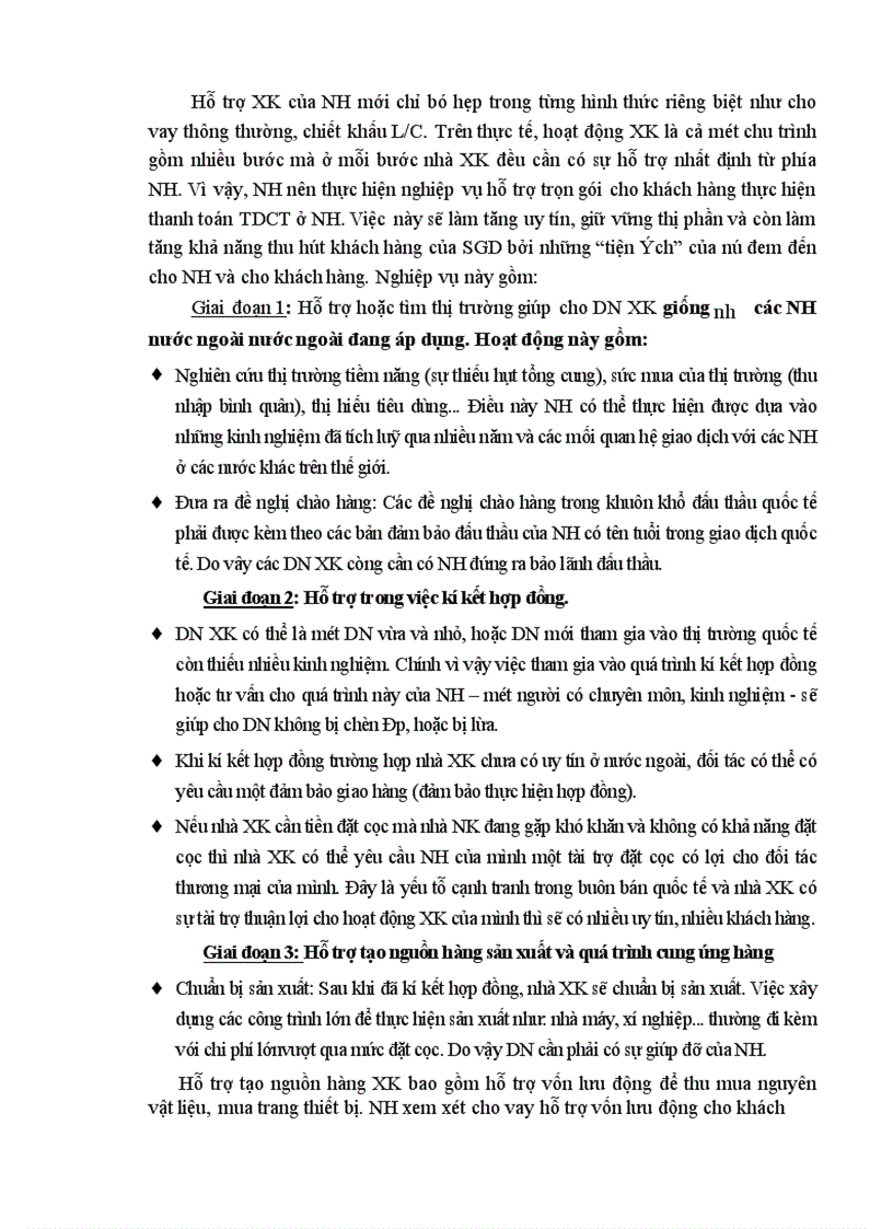 image for page Hỗ trợ XK trong khuôn khổ thanh toán tín dụng chứng từ ở Sở giao dịch I NHĐT&PT VN