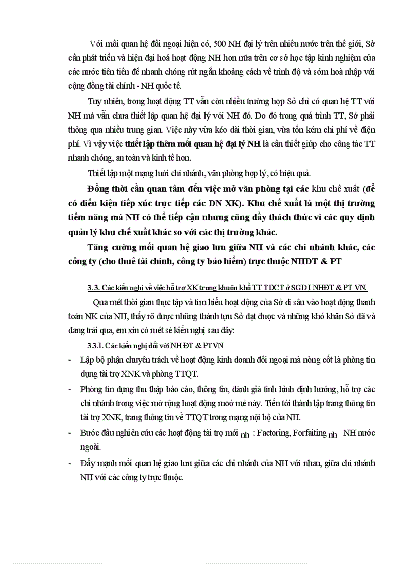 image for page Hỗ trợ XK trong khuôn khổ thanh toán tín dụng chứng từ ở Sở giao dịch I NHĐT&PT VN