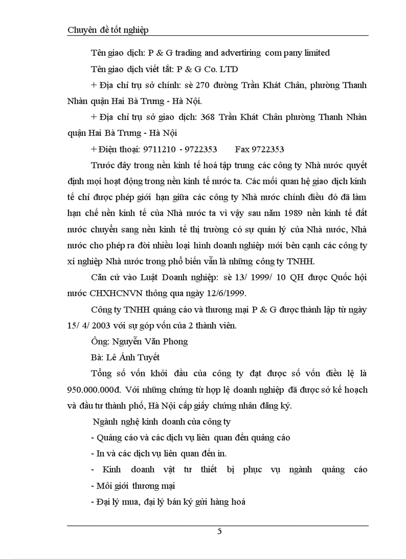 image for page Kế toán tiền lương tại Công ty TNHH quảng cáo và tm P&G