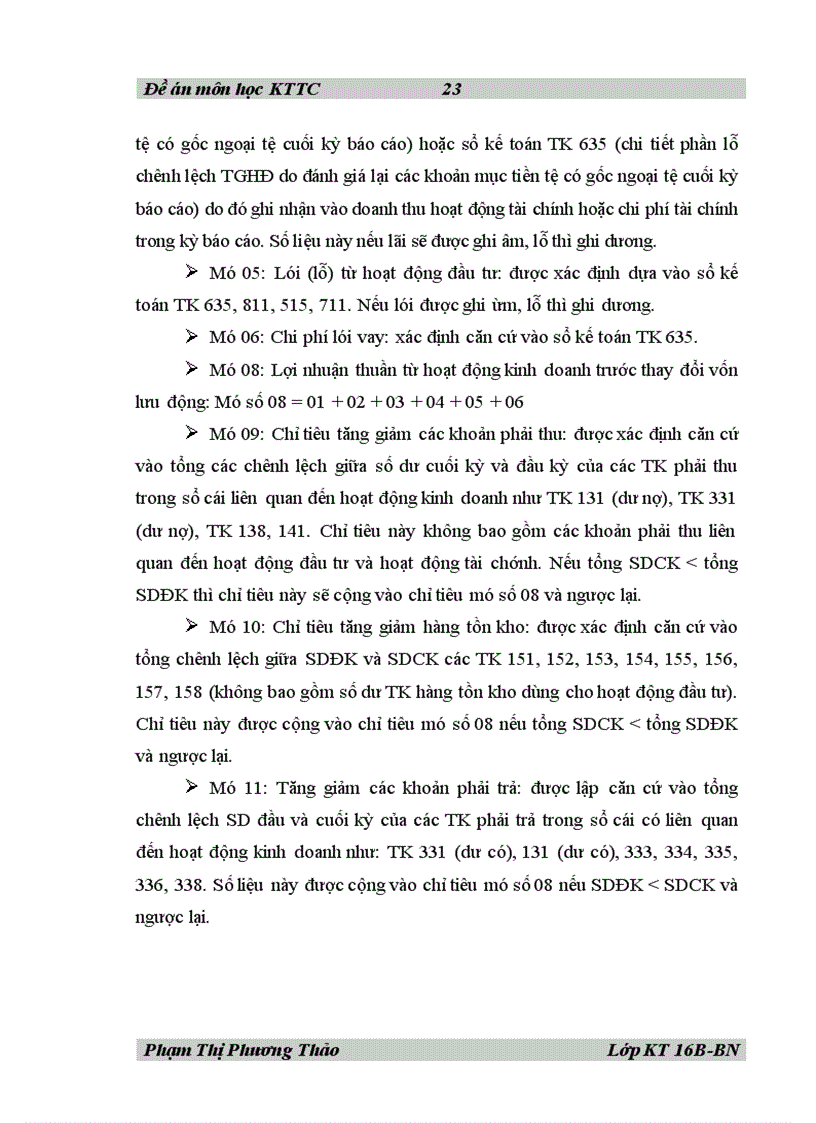 image for page Đề án môn học KTTC Lưu chuyển tiền từ hoạt động đầu tư
