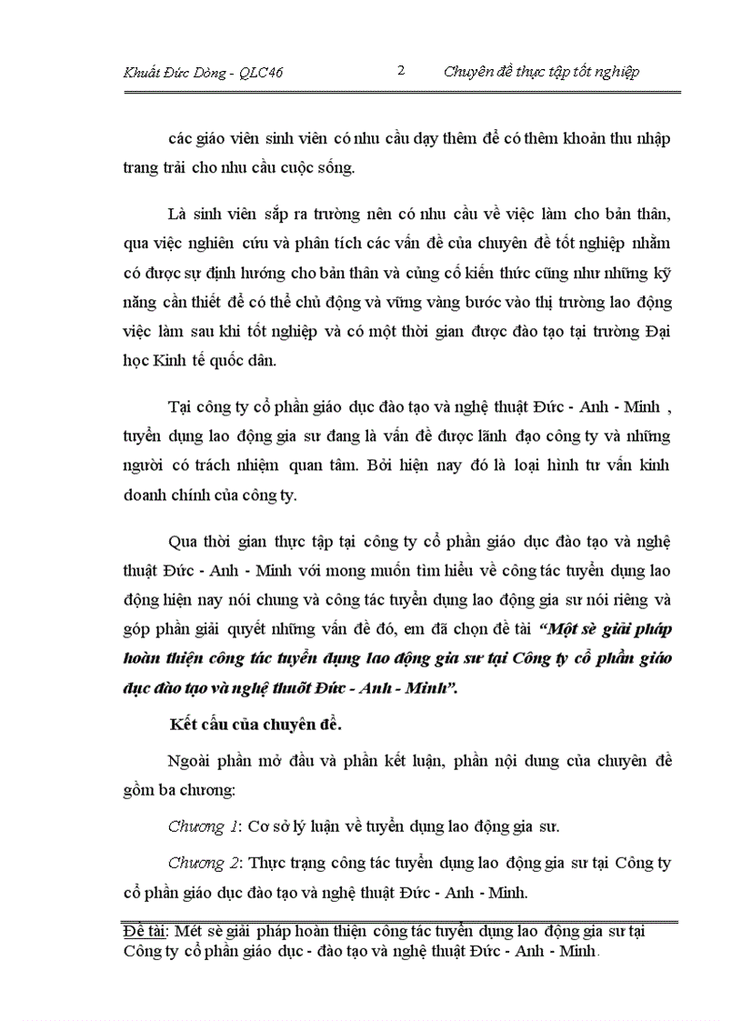 image for page Một số giải pháp hoàn thiện công tác tuyển dụng lao động gia sư tại Công ty cổ phần giáo dục đào tạo và nghệ thuât Đức - Anh - Minh