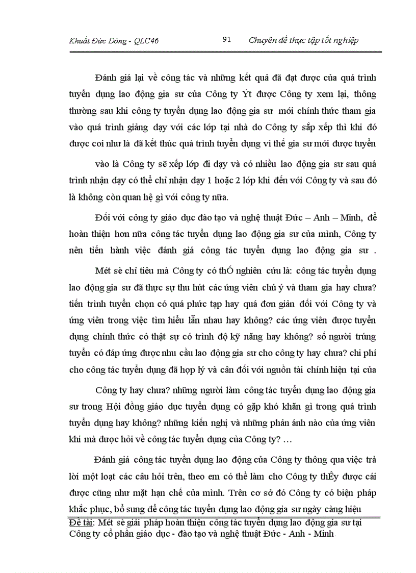 image for page Một số giải pháp hoàn thiện công tác tuyển dụng lao động gia sư tại Công ty cổ phần giáo dục đào tạo và nghệ thuât Đức - Anh - Minh