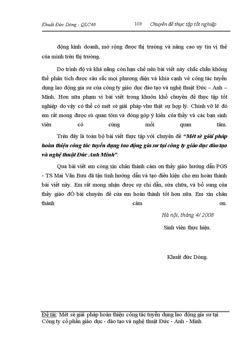 image for page Một số giải pháp hoàn thiện công tác tuyển dụng lao động gia sư tại Công ty cổ phần giáo dục đào tạo và nghệ thuât Đức - Anh - Minh