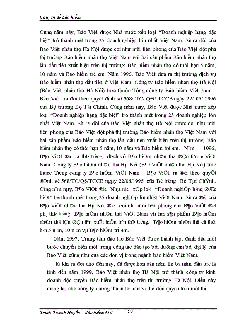 image for page Một số biện pháp nhằm đẩy mạnh công tác khai thác sản phẩm bảo hiểm An Khang Trường Thọ của Bảo Việt Nhân Thọ Hà Nội