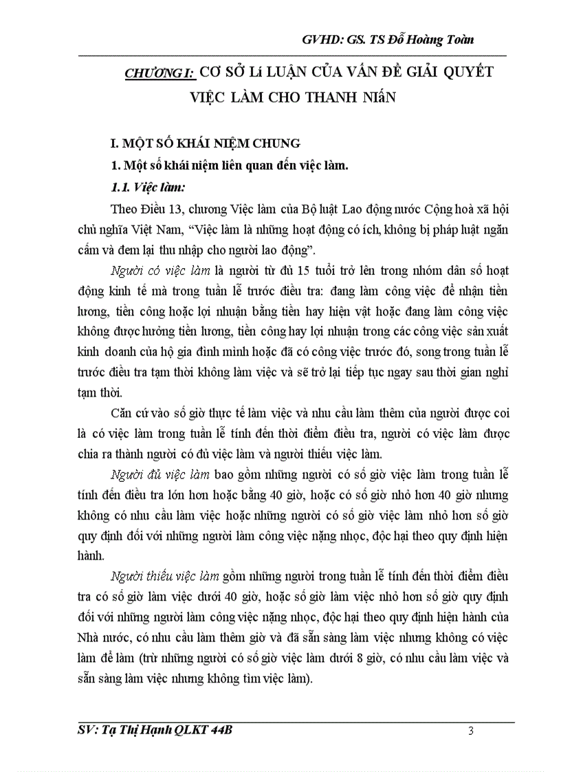 image for page Thực trạng và các giải pháp giải quyết việc làm cho thanh niên nước ta giai đoạn 2006 - 2010