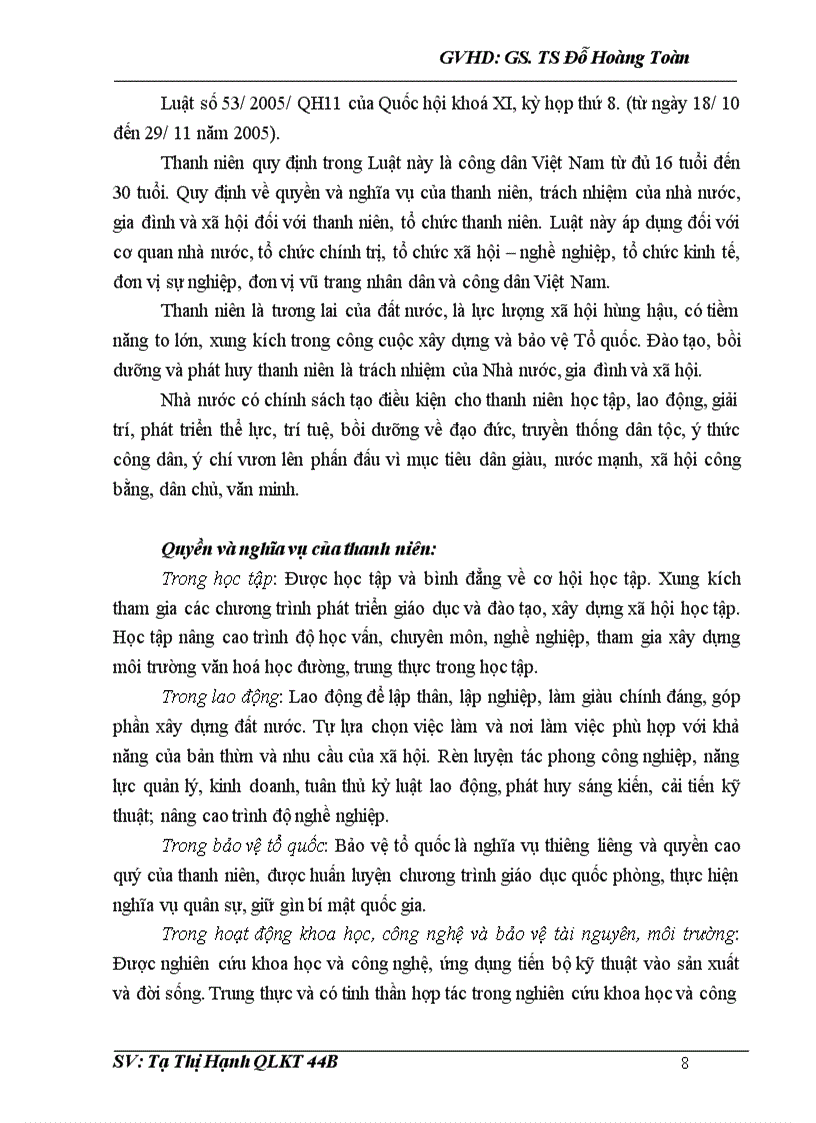 image for page Thực trạng và các giải pháp giải quyết việc làm cho thanh niên nước ta giai đoạn 2006 - 2010