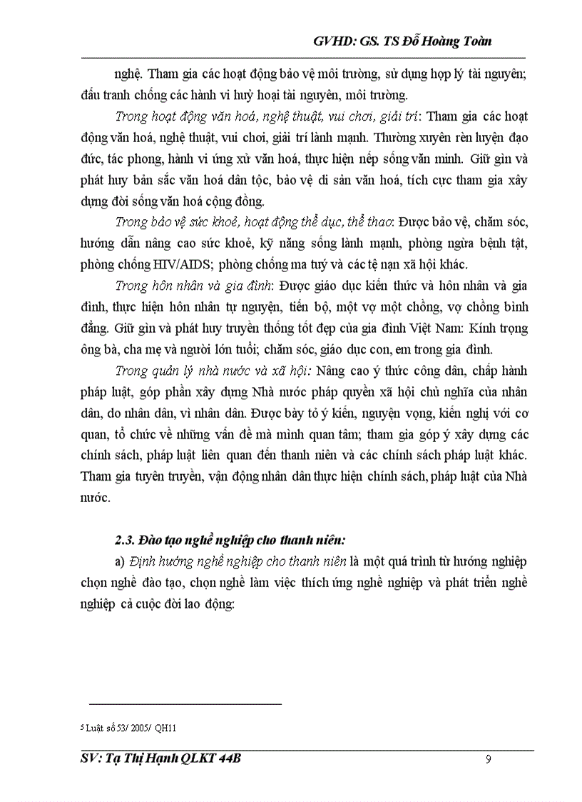 image for page Thực trạng và các giải pháp giải quyết việc làm cho thanh niên nước ta giai đoạn 2006 - 2010
