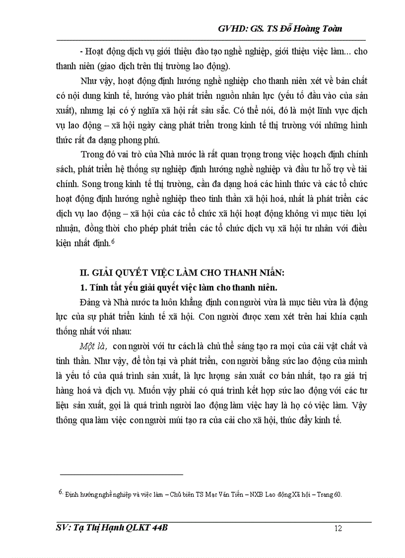 image for page Thực trạng và các giải pháp giải quyết việc làm cho thanh niên nước ta giai đoạn 2006 - 2010