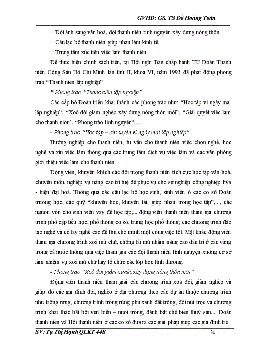 image for page Thực trạng và các giải pháp giải quyết việc làm cho thanh niên nước ta giai đoạn 2006 - 2010
