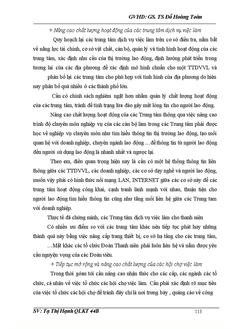 image for page Thực trạng và các giải pháp giải quyết việc làm cho thanh niên nước ta giai đoạn 2006 - 2010