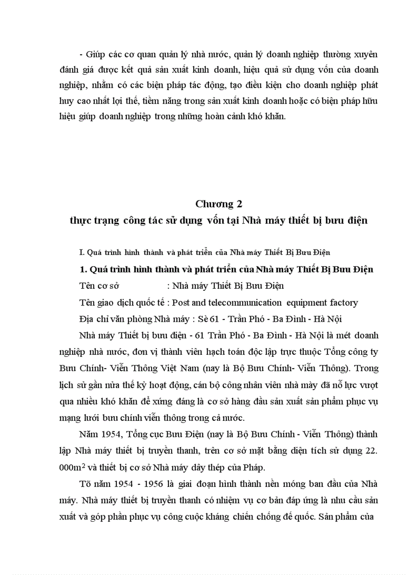 image for page Một số giải pháp góp phần nâng cao hiệu quả sử dụng vốn tại Nhà máy Thiết Bị Bưu Điện