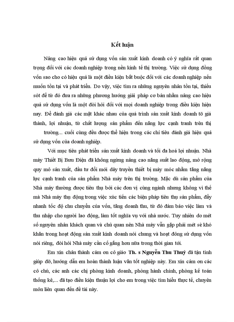 image for page Một số giải pháp góp phần nâng cao hiệu quả sử dụng vốn tại Nhà máy Thiết Bị Bưu Điện