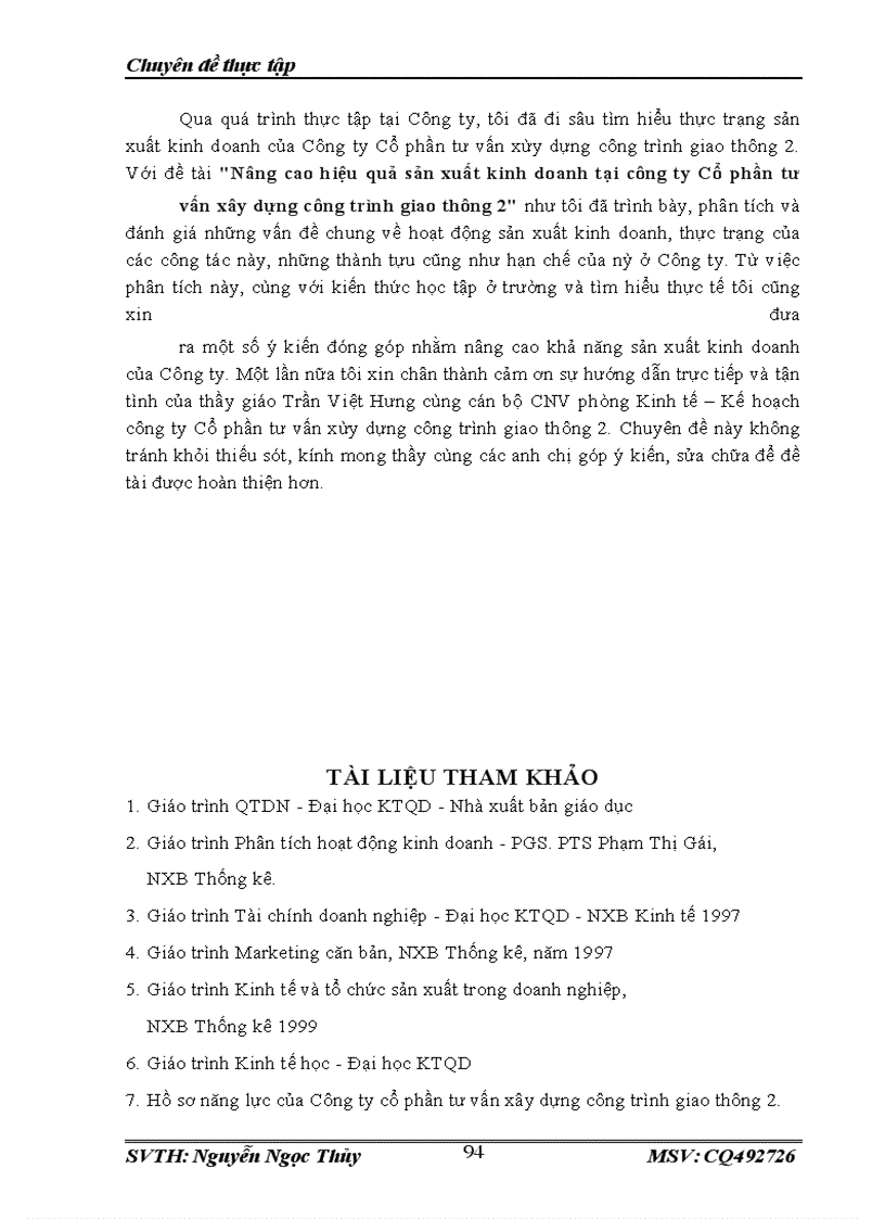 image for page Nâng cao hiệu quả sản xuất kinh doanh tại công ty Cổ phẩn tư vấn xây dựng công trình giao thông 2
