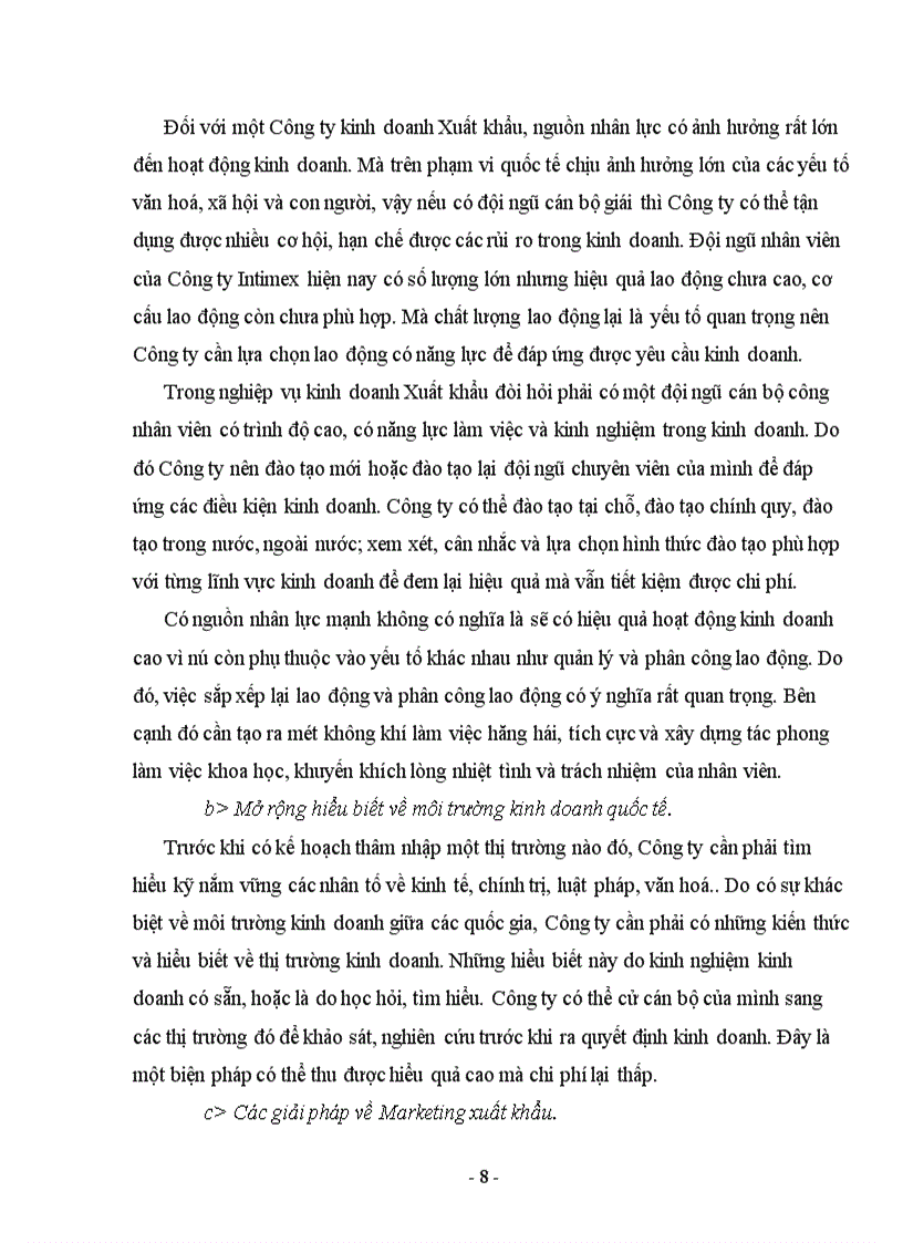 image for page Một số giải pháp nâng cao hiệu quả Xuất khẩu Cà phê của Công ty Intimex