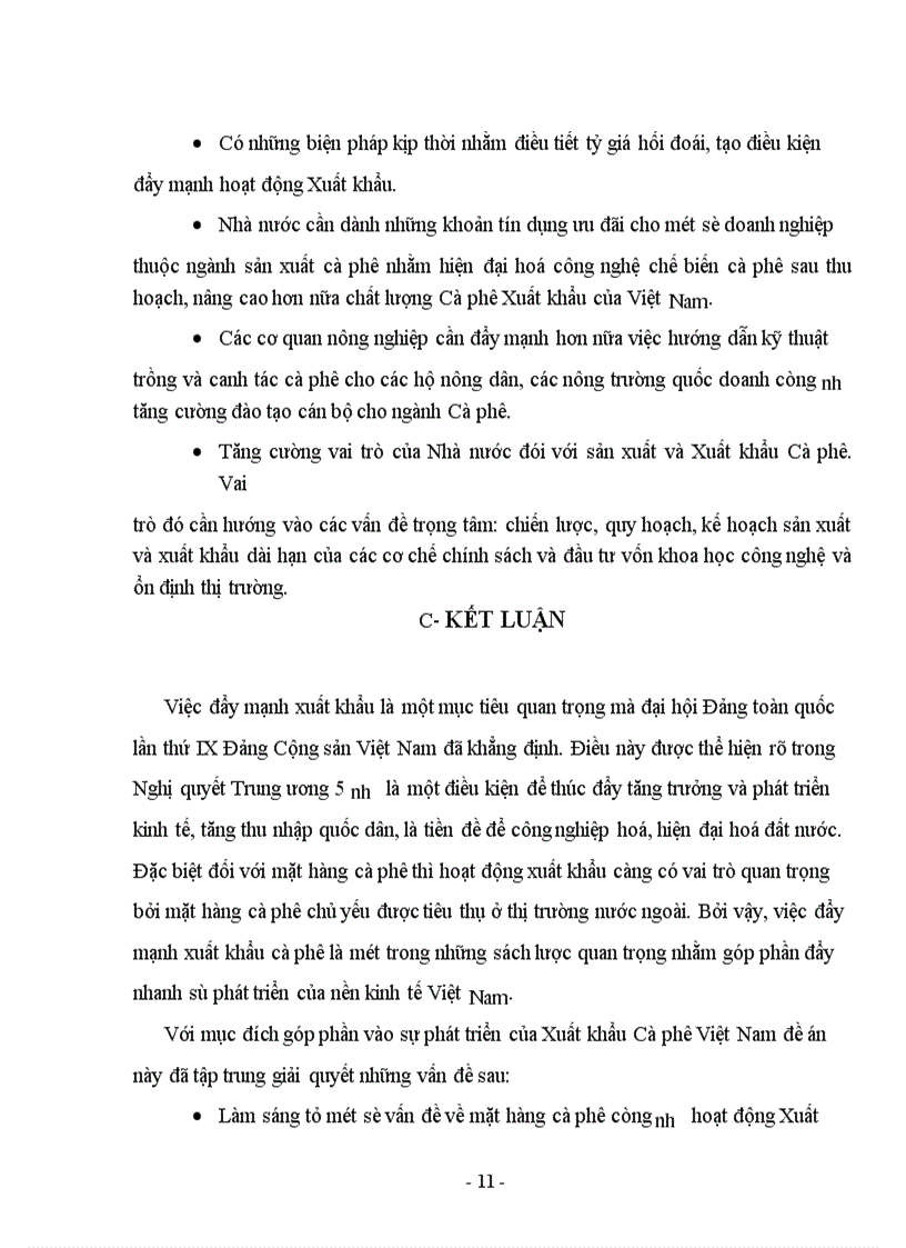 image for page Một số giải pháp nâng cao hiệu quả Xuất khẩu Cà phê của Công ty Intimex