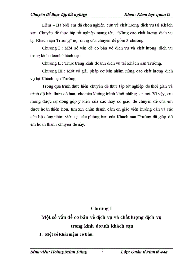 image for page Nâng cao chất lượng dịch vụ tại Khách sạn Trường