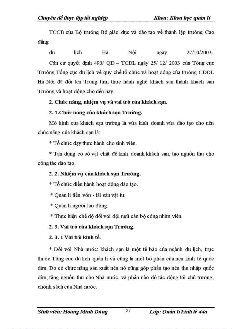 image for page Nâng cao chất lượng dịch vụ tại Khách sạn Trường