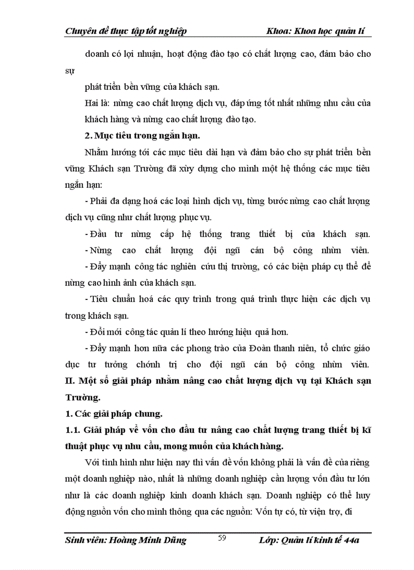 image for page Nâng cao chất lượng dịch vụ tại Khách sạn Trường