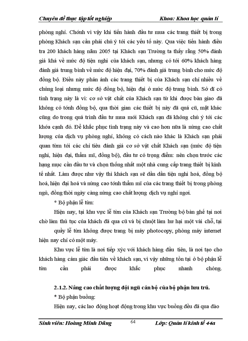 image for page Nâng cao chất lượng dịch vụ tại Khách sạn Trường