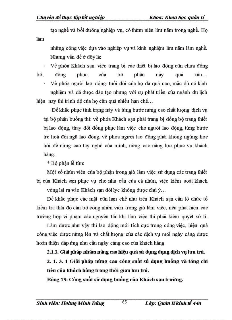 image for page Nâng cao chất lượng dịch vụ tại Khách sạn Trường