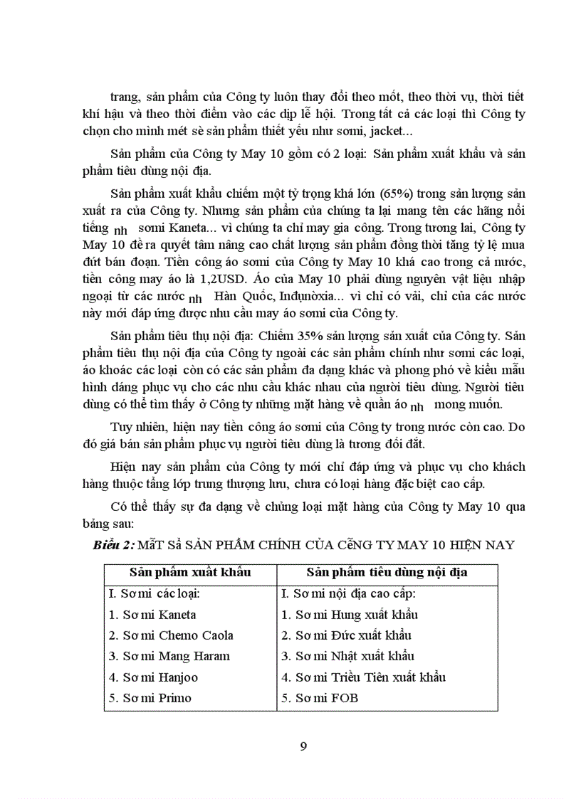 image for page Một số biện pháp nhằm giảm chi phí sản xuất tại Công ty may 10