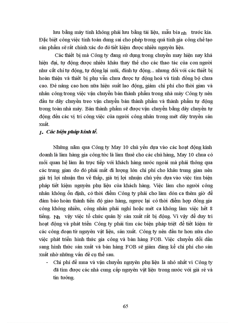 image for page Một số biện pháp nhằm giảm chi phí sản xuất tại Công ty may 10