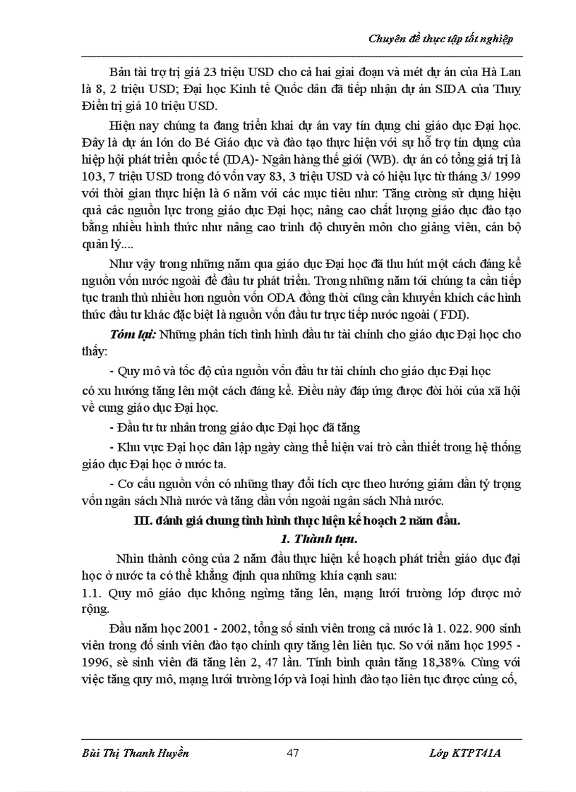image for page Các giải pháp chủ yếu thực hiện kế hoạch phát triển giáo dục đại học 2001 - 2005 ở Việt Nam