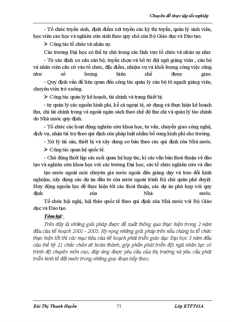 image for page Các giải pháp chủ yếu thực hiện kế hoạch phát triển giáo dục đại học 2001 - 2005 ở Việt Nam