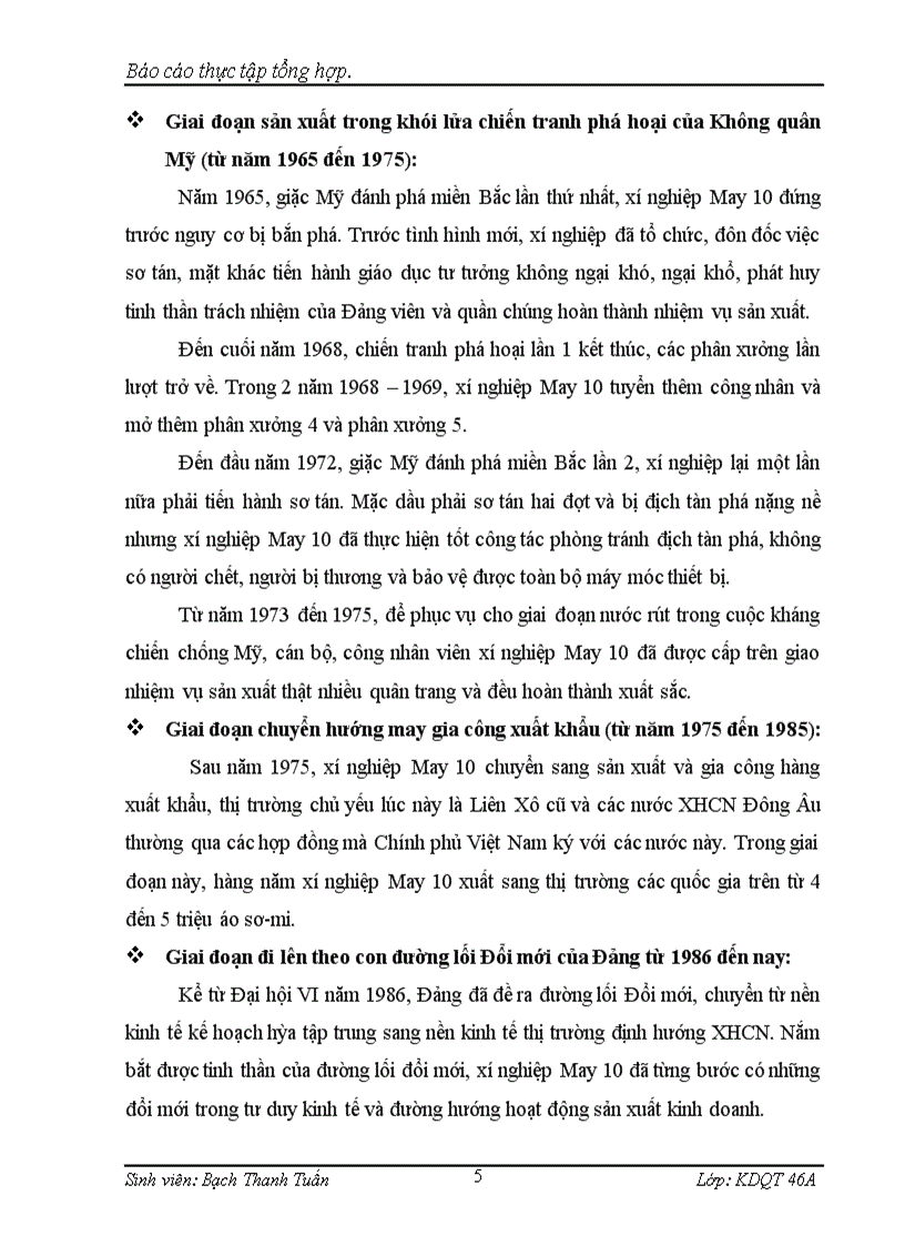 image for page Các hoạt động sản xuất kinh doanh chủ yếu của công ty cổ phần May 10