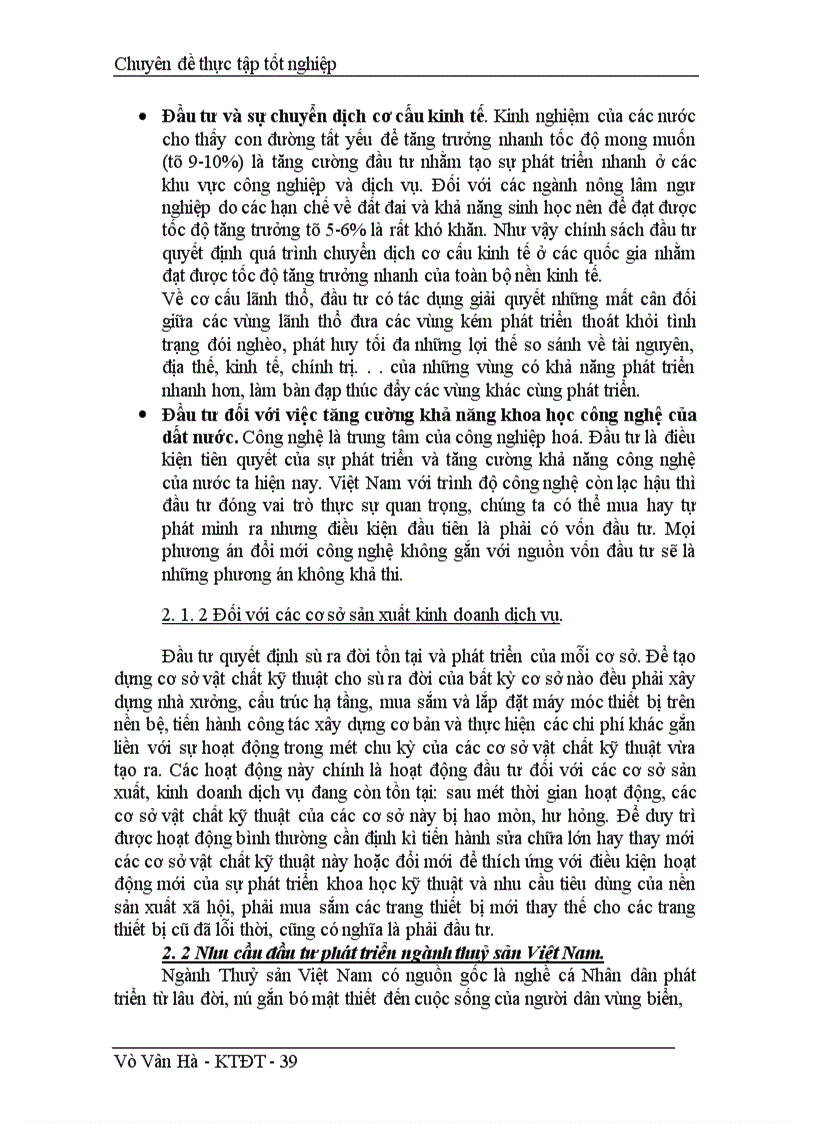 image for page Thực trạng và giải pháp đầu tư phát triển ngành Thuỷ Sản Việt Nam