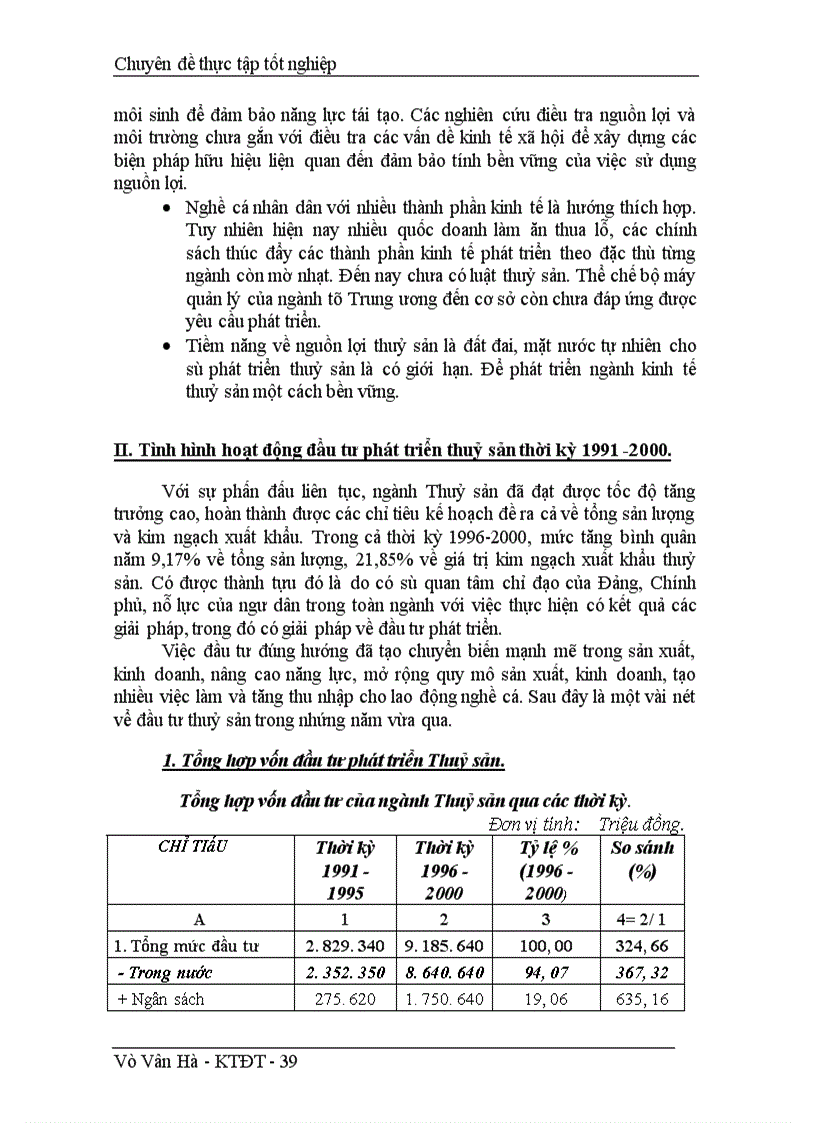 image for page Thực trạng và giải pháp đầu tư phát triển ngành Thuỷ Sản Việt Nam