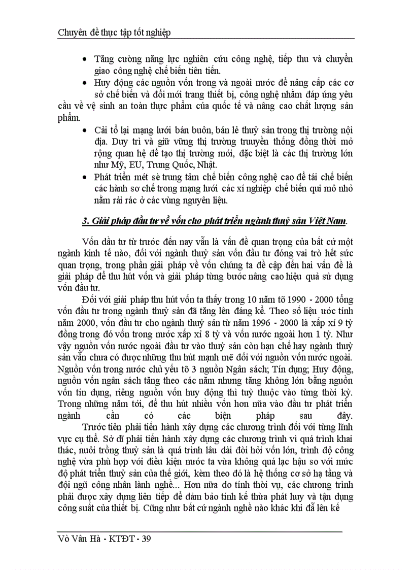 image for page Thực trạng và giải pháp đầu tư phát triển ngành Thuỷ Sản Việt Nam