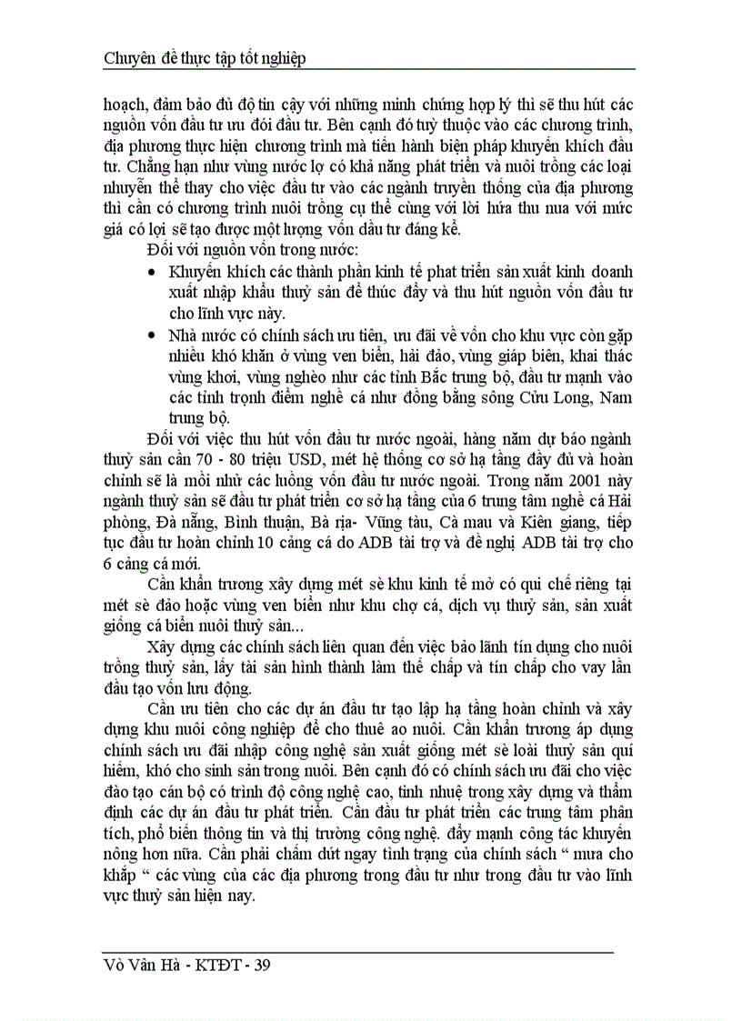 image for page Thực trạng và giải pháp đầu tư phát triển ngành Thuỷ Sản Việt Nam