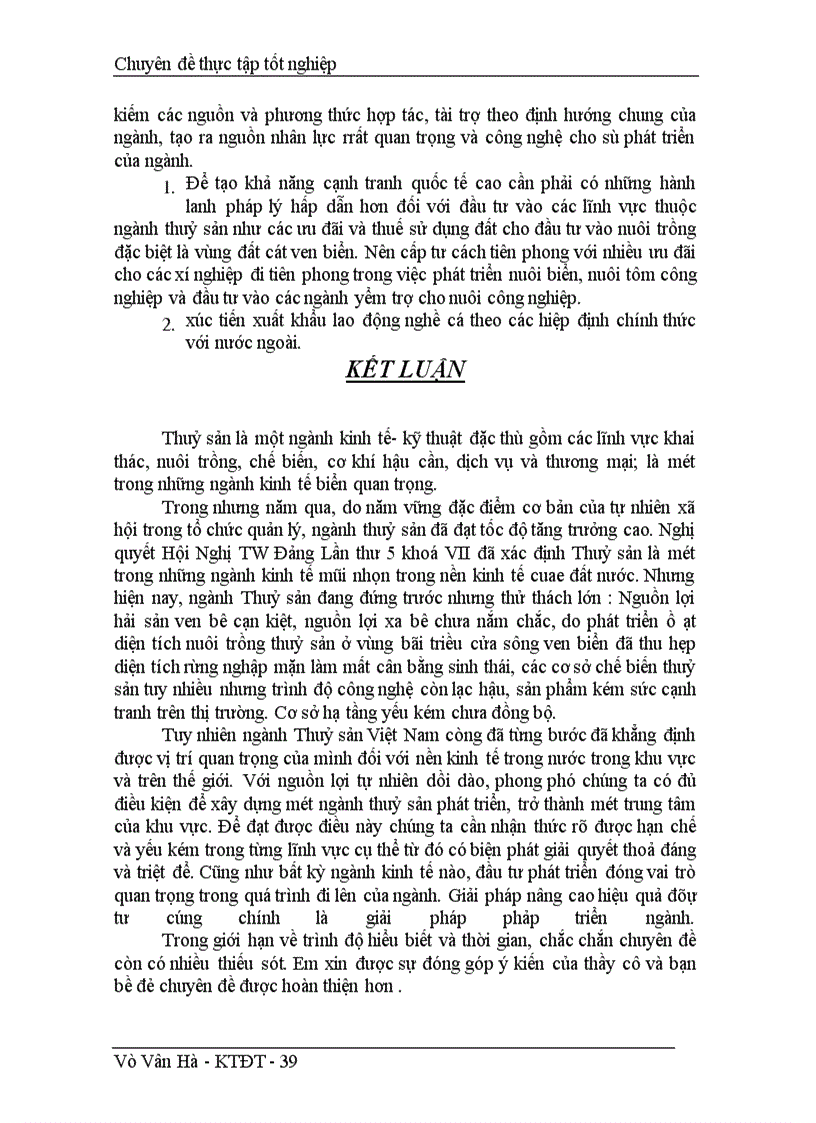 image for page Thực trạng và giải pháp đầu tư phát triển ngành Thuỷ Sản Việt Nam