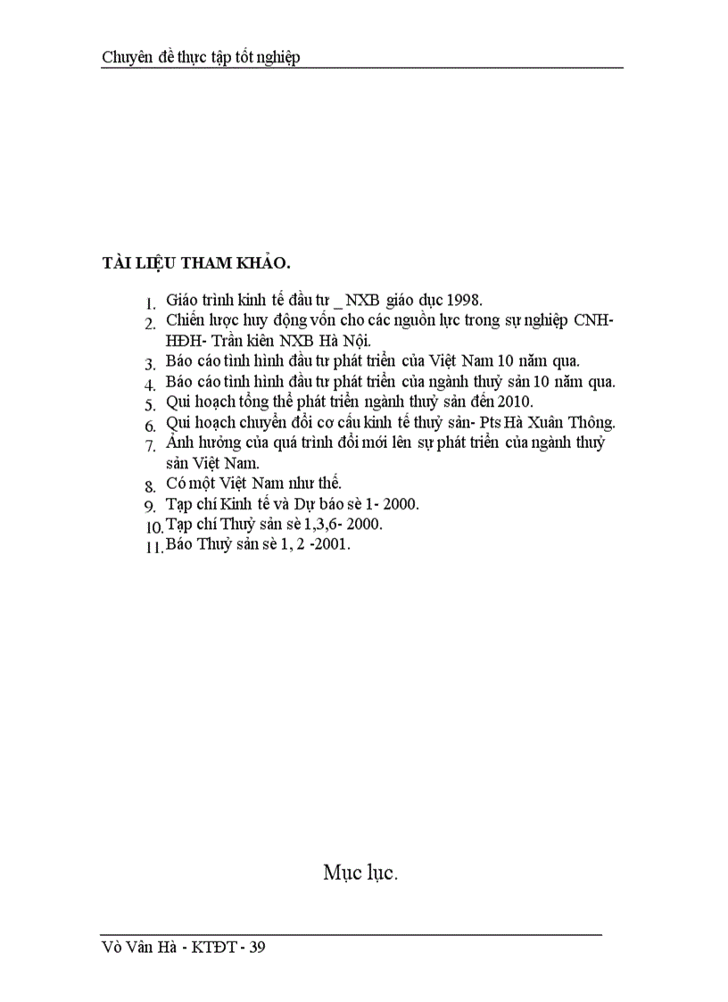 image for page Thực trạng và giải pháp đầu tư phát triển ngành Thuỷ Sản Việt Nam