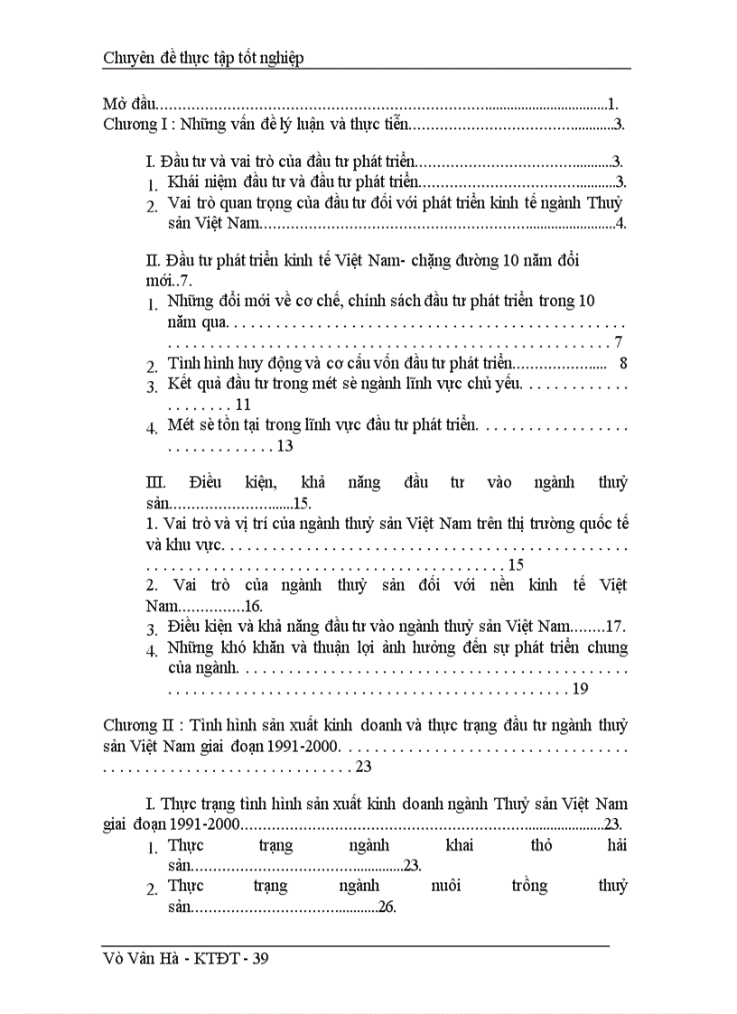 image for page Thực trạng và giải pháp đầu tư phát triển ngành Thuỷ Sản Việt Nam