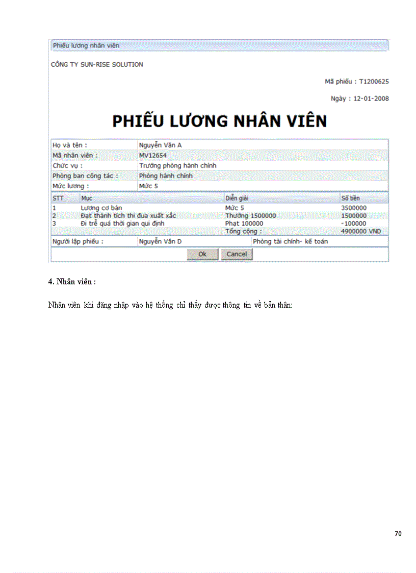 image for page Phân tích thiết kế phần mềm quản lý nhân sự, tiền lương cho công ty Sunshine