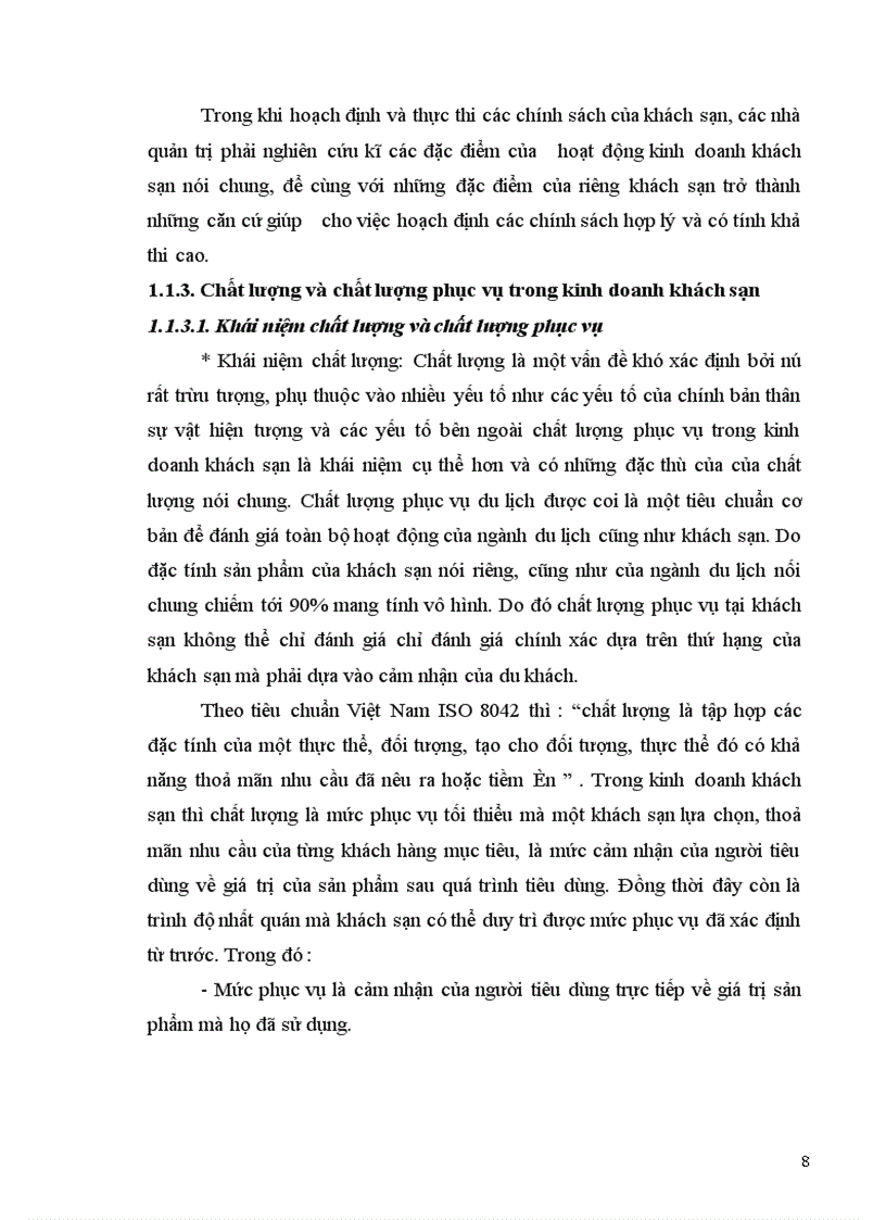 image for page Thực trạng và giải pháp chủ yếu nhằm nâng cao chất lượng phục vụ trong kinh doanh khách sạn tại Công ty khách sạn du lịch Kim Liên
