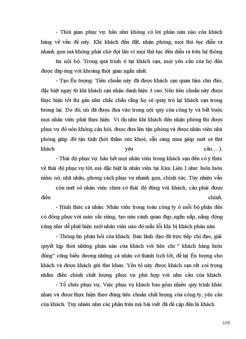 image for page Thực trạng và giải pháp chủ yếu nhằm nâng cao chất lượng phục vụ trong kinh doanh khách sạn tại Công ty khách sạn du lịch Kim Liên
