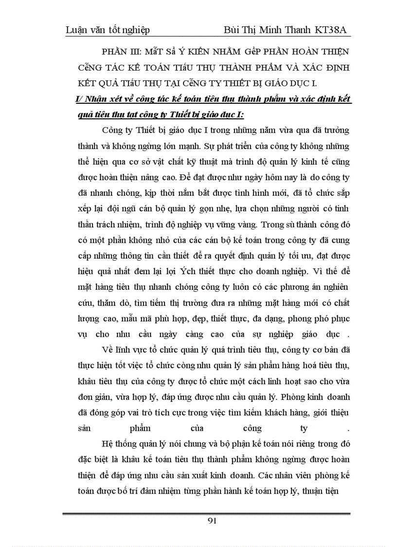 image for page Tổ chức hạch toán tiêu thụ thành phẩm và xác định kết quả tiêu thụ thành phẩm