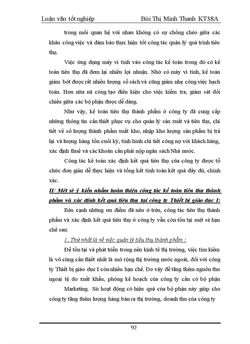 image for page Tổ chức hạch toán tiêu thụ thành phẩm và xác định kết quả tiêu thụ thành phẩm