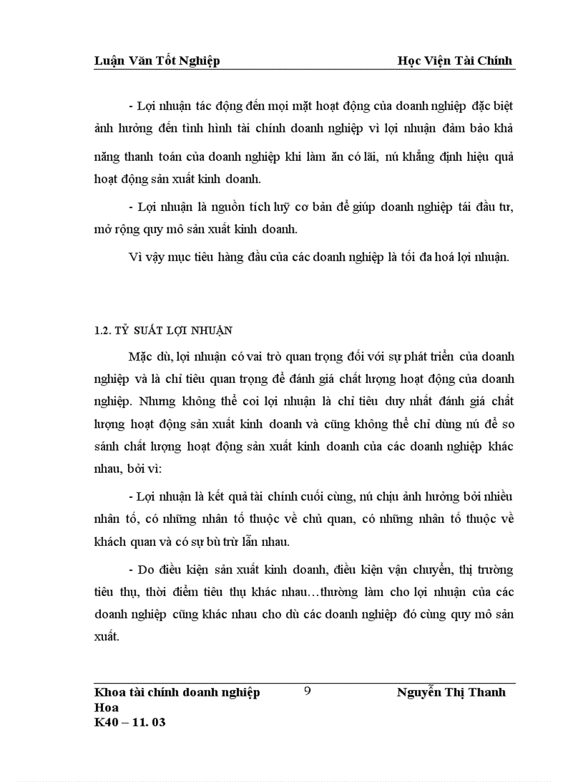image for page Lợi nhuận và các phương hướng biện pháp tăng lợi nhuận ở Công ty in Báo Hà Nội Mới