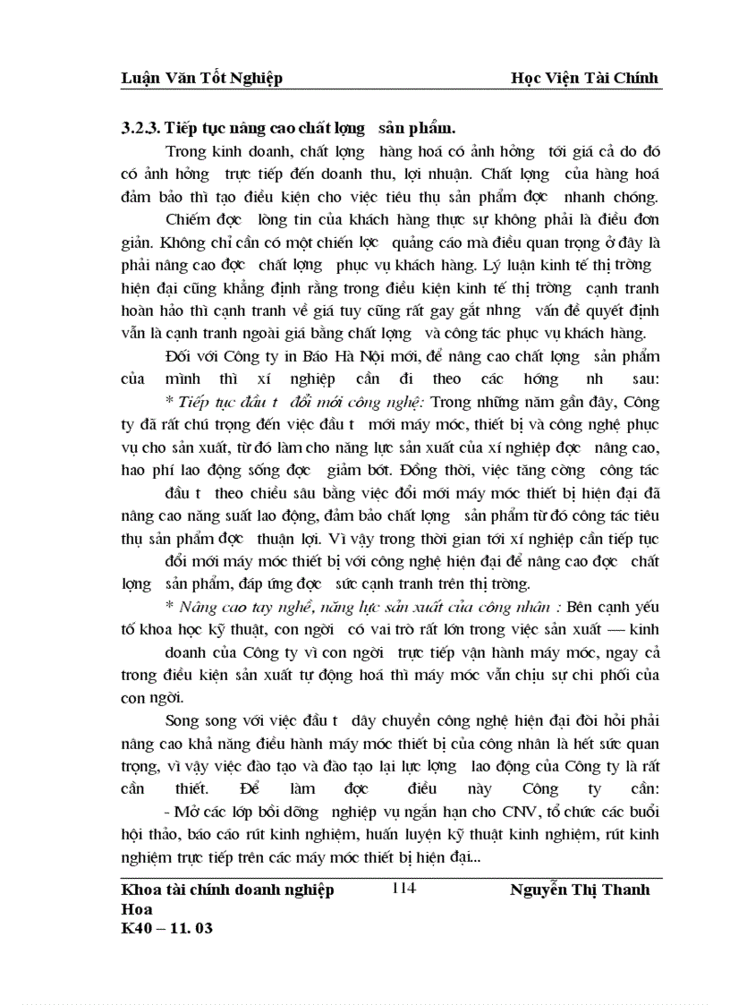 image for page Lợi nhuận và các phương hướng biện pháp tăng lợi nhuận ở Công ty in Báo Hà Nội Mới